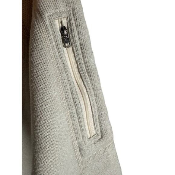 Patagonia White Mock Neck Better Sweater Full Zip Fleece Jacket Women Sz M - Picture 11 of 11